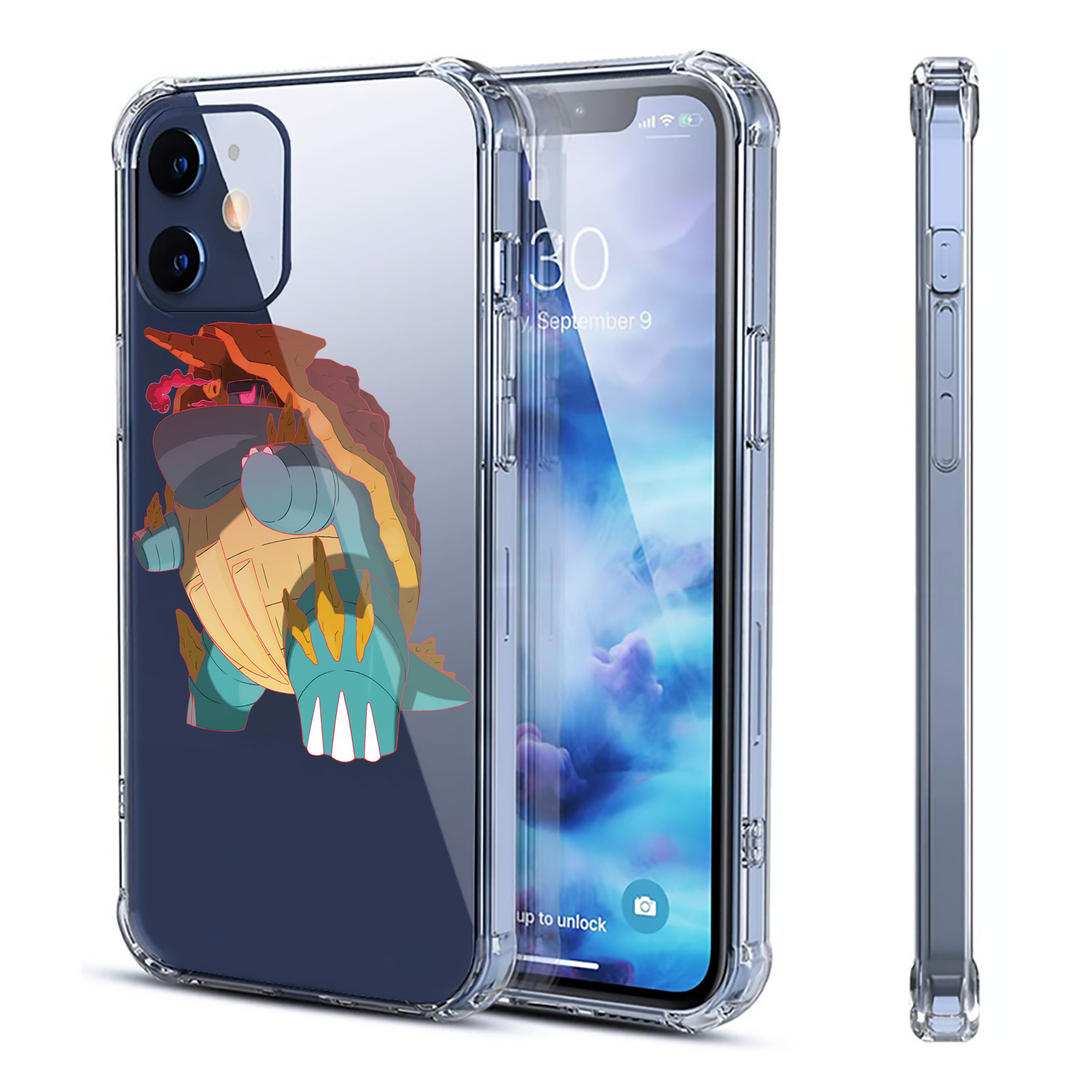 （画像用） ポケットモンスター Pokémon 【iPhone 12シリーズ対応】透明スマホケース（クリアソフトケース）